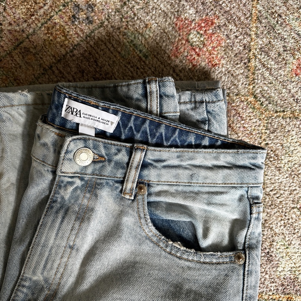 ZARA mid rise loose jeans